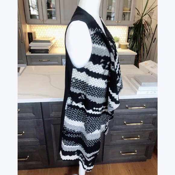 Anthropologie Guest Editor Open Cardigan Vest Sweater Wool Blend M - Picture 3 of 11